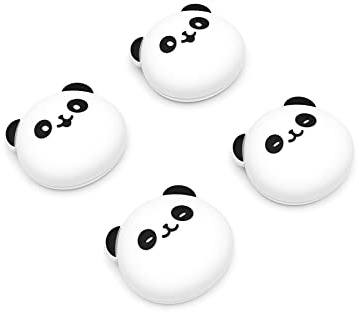 PlayVital Joystick Caps für PS5,Stick Aufsätze für PS4,Kappen für Xbox Series X&S,Thumbstick Schutzkappen Zubehör für Xbox One,Analog Stick Kappen für Switch Pro Controller-Pausbäckiger Panda