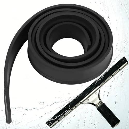 Fensterabzieher Lippe 105cm Gummi Fensterwischer Ersatz, Zuschneidbar | Soft, für Badezimmer Glastür, Küche Fenster, Auto Spiegel, Glas Wischer Abzieher Reiniger Zubehör