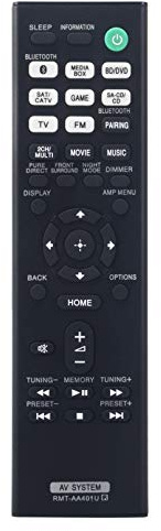 PerFascin RMT-AA401U RMTAA401U Replacement Remote Control fit for Sony Multi Channel AV Receiver STR-DH590 STR-DH790 1-493-370-11 STR-DH190 STRDH190 STRDH590 STRDH790 HTX9000F