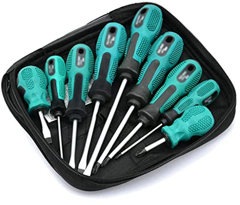 Samnuerly Set di cacciaviti Cacciavite Esagonale Torx di precisione Punta Magnetica Manico Isolato 9 Pezzi Kit di Utensili manuali di Riparazione Multifunzione