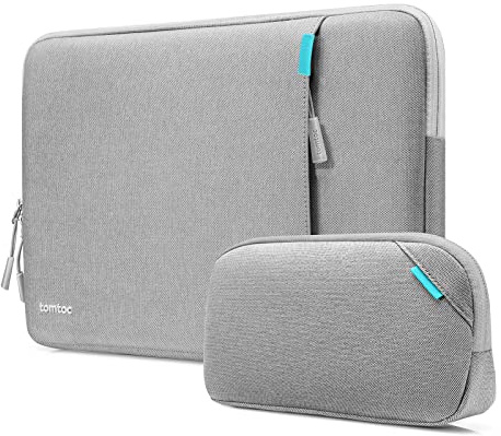 tomtoc 360° Tasche Hülle für 15 Zoll MacBook Air M5/M4/M3/M2 2026-2023 | Laptophülle für MacBook Air 15 Zoll, Surface Laptop 7/6/5/4 15 Zoll, Wasserabweisend Laptoptasche mit Zubehörtasche