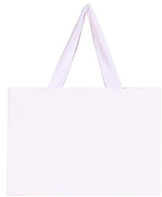 PAPERIST 16 Stk 23x16x10cm (1) Kleine, Weiße Papier Geschenktaschen mit Baumwollgriffen, dicke, robuste, langlebige, Umweltschonende Papier Tragetaschen
