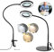 Magnifying Glass with Light and Stand, Tobegiga 2-in-1 Flexible Gooseneck Magnifying Desk Lamp with Clamp, 3 Color Modes Stepless Dimmable Lighted Magnifier, Hands Free for Crafts, Painting, Hobby