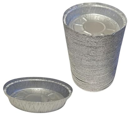 Hepsini 100 ciotole in alluminio da 215 ml, piccole, rotonde, per muffin, torte, tazze, ciotole per dolci, ciotole per dolci