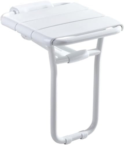 Duschklappsitz Duschsitz Klappbar Wandmontage Dusche Badewannensitz Mit Stützfüßen Duschhocker Dusche Sitzgelegenheit Stuhl Für Schwangere, Senioren, Behindert Duschhilfe