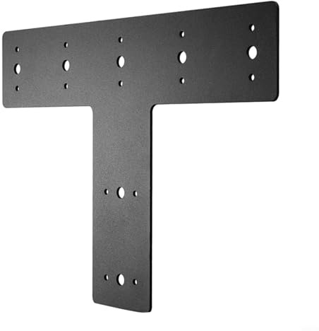 SMZhomeone 14 x 8.5 T-shaped flat steel bracket, connection brackets, connection brackets for use in pergolas, gazebos, gazebos, gazebos and more
