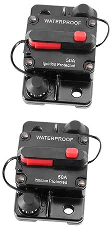 iplusmile 2st Leistungsschalter Mit Manueller Rückstellung Schaltbarer Leistungsschalter Schwarzer Leistungsschalter Auto-leistungsschalter Leistungsschalter Für Hohe Ampere Black