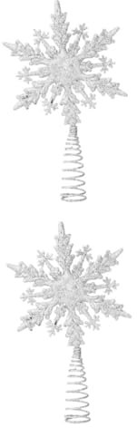 CONGARTENO 2stücke Weihnachtsbaumspitze Schneeflocke Bruchsichere Christbaumdeko Leichtes Design Für Festliche Atmosphäre