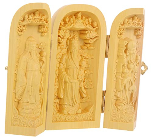 TOPBATHY Estatua De Buda De Madera De Boj Estatua De Buda para Decoración De Decoración Oriental De s Aire De Creativa