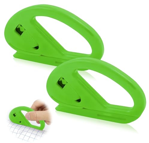 2PCS Wrapping Paper Cutter, Gift Wrap Cutter, Sliding Cutter, Gift Wrapping Paper Cutter, Paper Cutter Tool for Birthday, Christmas, Green