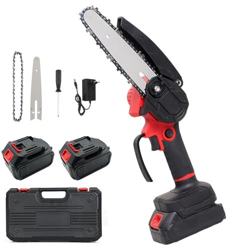 Motos de Cadena de Cadena de Mano inalámbrica Sierra de Cadena eléctrica con batería pequeña con batería de 1500 mAh para Cortar Madera