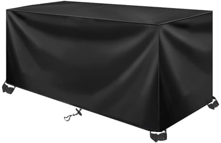 AOFOAE Gartentisch Abdeckung,420d Oxford-Stoff Abdeckplane Wasserdicht Gartenmöbel,Schutzhülle Wasserdicht Regenfest, Winddicht |schutzhülle Für Rattanmöbel Balkonmöbel 160x140x120cm/LxBxH