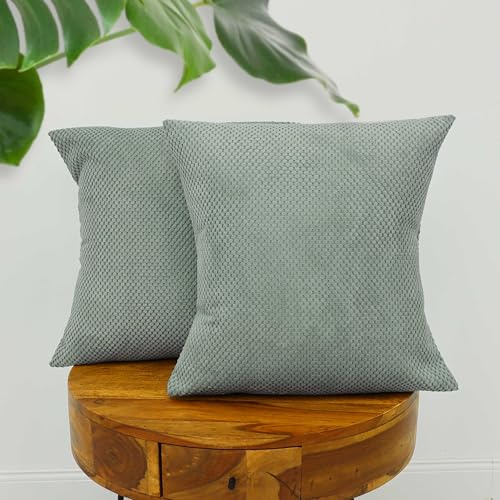 Amilian 2er Set Kissen mit Füllung und Bezug – Dekokissen für Sofa, Bett oder Couch – Zierkissen Set mit weichem Innenkissen – Waschbar & stilvoll - Blattpoesie - 50 x 50 cm