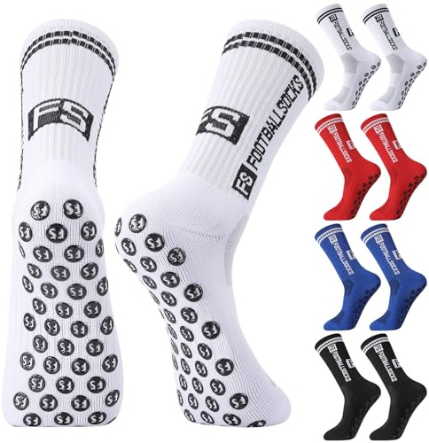 Utensilsto 4 Paare Fußballsocken Kinder Grip Fussball Socken Football Socks