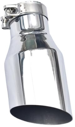 Terminale Di Scarico Silenziatore per tubo di scarico in acciaio inossidabile 304, retrofit, diagonale, argento lucido Terminale Scarico Auto(63MM IN -101MM OUT)