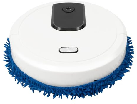 Automatic Mopping Robot for Hard Floors – Spray & Scrub Floor Cleaner with 60min Runtime – USB Rechargeable, 360° Wipe, Wet/Dry Pads – Cleans Wood, Tile, Marble – White
