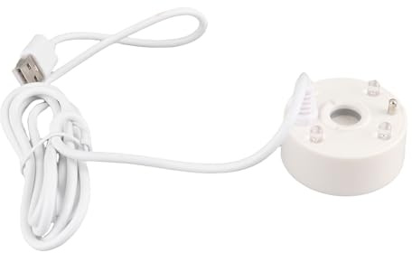 Fockety Fabricante de Niebla, Mácina de Niebla de Halloween, Atomizador de Aluminio, Humidificador de Aire USB, Mácina de, Fuente Nebulizador para Decoraciones de Fiestas, Pecera de (WHITE)