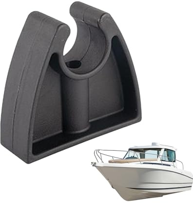 Generisch Boat Light Pole Clips | Schwarze Stangenlicht Halterung Für Boot,Halterung Für Haken Taschenlampe Organisation Kajak Yacht Deck Bootszubehör