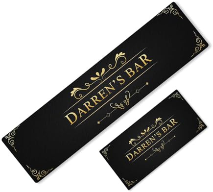 Personalised Bar Runner – Custom Text Beer Mat for Pub, Home Bar, Café or Special Occasions 4 (41x23cm)