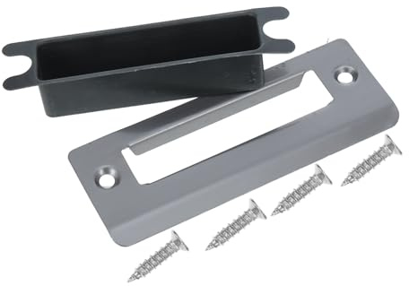 HOMSFOU Plaque de Gâche Serrure de Porte Intérieure Acier Inoxydable Extension pour Cadre de Porte Kit pour Réparation et Sécurité Chambre