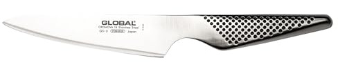 Global Small Cook's Knife 13cm Blade, Versatile Japanese Everyday Kitchen Knife, Strong & Durable Professional Chef Knife All Stainless Steel Design, Utility Knife Made in Japan GS-3