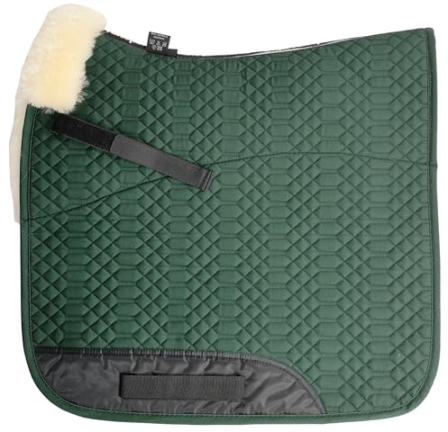 Engel Ridsport – sadelduk fyrkantig sadeldyna fårskinn – (Schabra 1) green/natural Dressage