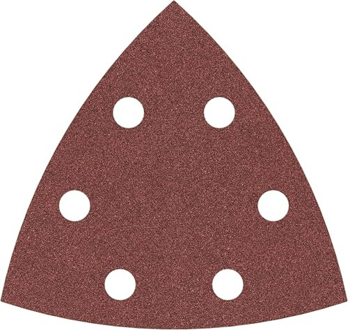 Bosch 5x PRO Paint on Wood and Hardwood F460 Sanding Sheet for Multitools (for Paint on wood, Hardwood, Ø 93x93 mm, Grit 120, Professional Accessory Multitool, Delta Sander)