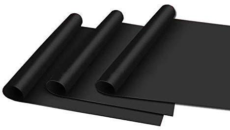 3er Set BBQ Grillmatte Antihaft Dauer Grillmatten Glasfaser Grillunterlage Bratfolie Grill Unterlage Backmatte