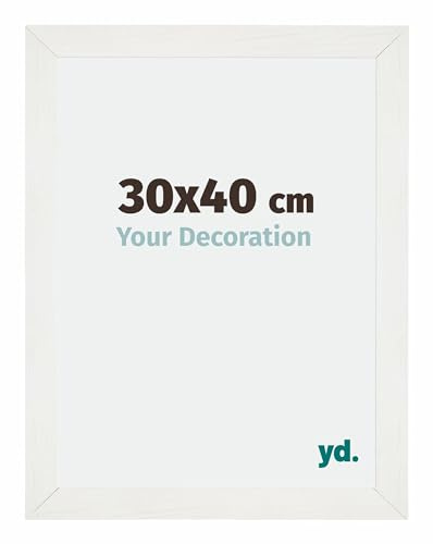 Your Decoration - Cadre 30x40 cm - Blanc Patiné - Cadres Photo en MDF Avec Verre acrylique - Anti-Reflet - Cadre 30x40 - Mura