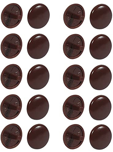 cyclingcolors 20x Abdeckkappe Schraubenkappen Kopflochbohrung Abdeckung Kunststoff Senkkopf PZ2 Möbel (Kirschbaum)