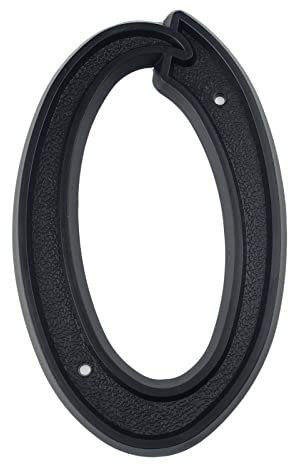 Targhetta 3D galleggiante con numeri grandi per esterni, altezza 14,5 cm, in plastica ABS laccata nera, per indirizzo, segnaletica esterna digitale, #0-9, montaggio a vite, per cassetta postale da