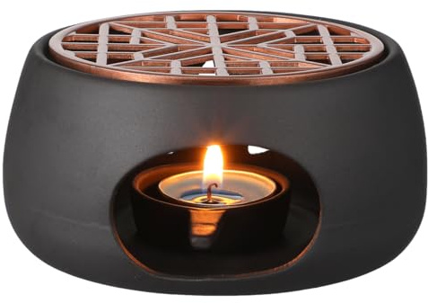 Ceramic Teapot Warmer,4.72 X 2.36 Inch Tealight Warmer with Candle Holder Japanese Pottery Teapot Accessories for Heating Coffee Milk Tea