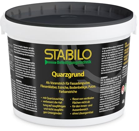 Quarzgrund gebrauchsfertig 4kg | Weiße Grundierung Putzgrund Haftgrund Betonkontakt Betongrundierung