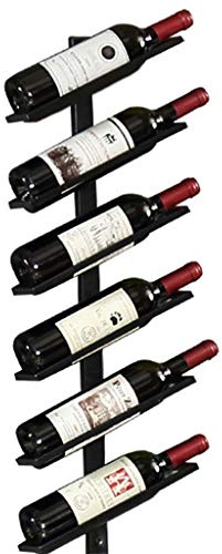ANSNOW Le Fer Forgé Mural Peut Être Empilé de Manière Oblique. Porte-Bouteilles de Vin Européen Simple. Présentoir Décoratif pour La Maison, Le Restaurant, Le Bar./Noir/6 Bouteilles de Casiers À Vin