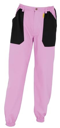 LYSON Imkerhose Hose für Imker Arbeit mit Bienen Imkeri Schutzhose Arbeitshose Bienenzuchthose Bienenzuchthosen Cargo Hose Schutzhose Streetwear Outdoor Lila Größe M