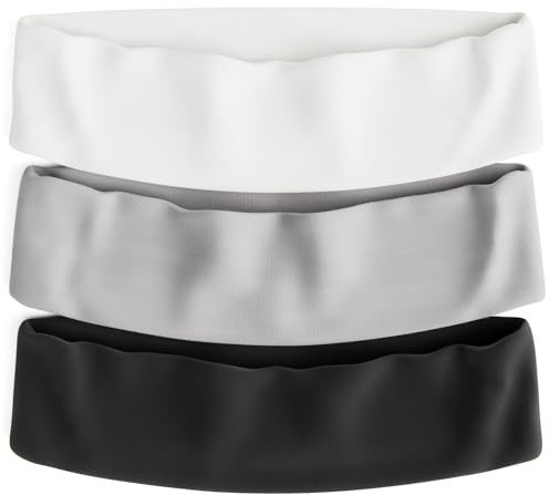 greate 3er Set Haarband Damen & Herren - Stirnband Damen Sport | Elastisches Haarband Sommer - Stirnband Jersey rutschfest für Yoga, Fahrrad fahren, Fußball, Laufen, Joggen - Headband