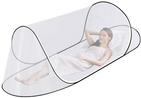 Large Pop Up Mosquito Tent, Portable Foldable Mosquito Net for Camping Bed Travel Patio (78 * 30 * 24inch)