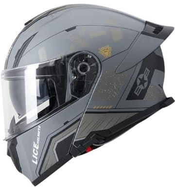 Motorrad-Vollvisierhelm Ganzjahres-Modularhelme Anti-Beschlag-Brille Ganzjahres-Klapphelme für Motorradhelm Classic Touring Scooter Motorradtouring Jugend ABS Abnehmbares Innenfutter Classic