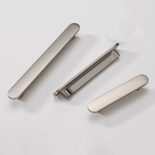SYZOW 6 Stück Schrankgriffe Gebürsteter Nickel Möbelgriffe Küchengriffe -Griffe Möbel Schrankgriffe aus Schubladengriffe 64mm Lochabstand