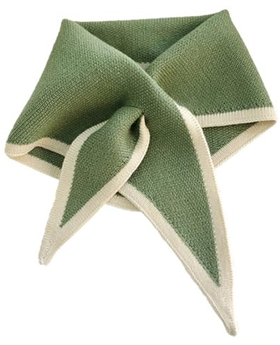 for Triangle Scarfs For Women Neck Scarf For Women for Scarf For Women Korean Version Knitted Wool Collar for Cros, Avocado Green, 90cm/35.43in