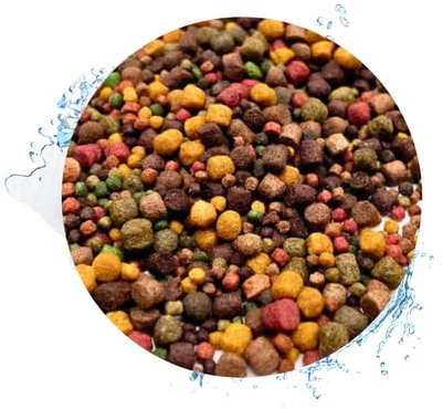 Warnick's Fischfutter Koifutter 8-Sorten-Mix 3-6 mm - 15 kg | Fischfutter für Koi & Zierfische - Schwimmfähig & gut verdaulich - Farbverstärkend mit Spirulina