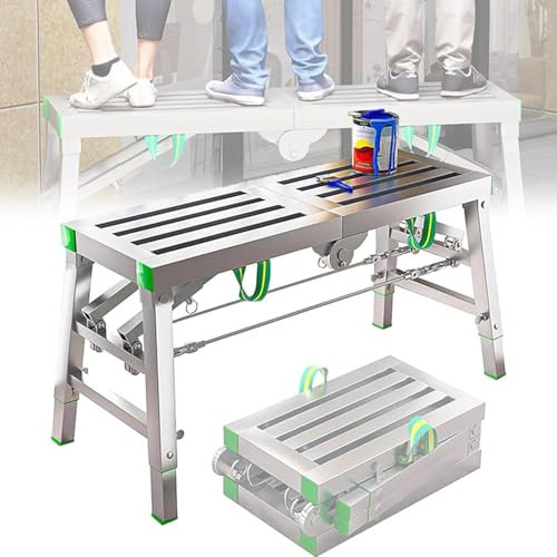 Heavy Duty 400kg piattaforma di lavoro portatile pieghevole ponteggio scala torre sgabello panca 1,8 m in acciaio al carbonio multiuso ponteggio per uso domestico e in cantiere