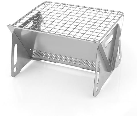 Portable Stainless Steel Camping Grill Folding Barbecue Grill for Picnic Hiking Outdoors
