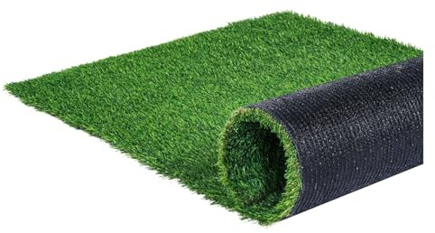 Tappeto in erba artificiale 4x6 Ft erboso verde Tappetino for porta finto for la casa Decorazione for prato all'aperto Facile da pulire Adatto for multiuso per giardini e terrazze, Prato sintetico