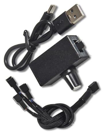 lazyfun Adaptation de la vitesse du ventilateur USB pour les amateurs de PC 5 V vers 12 V Mise à niveau pour ventilateur 4 broches avec câble répartiteur connecteurs de ventilateur répartiteur