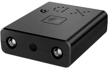FJLKGDSP Minicámara HD 1080P más pequeña con WiFi, batería integrada, videocámara IP monitoreo Remoto, visión Nocturna IR Invisible, cámara Corporal espía(Add 32GB Card)