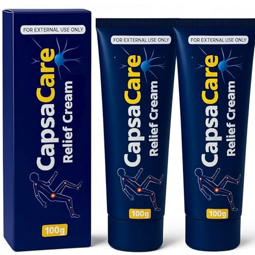 2PC Capsacare Neu - ropathy Relief Cream | Pain Relief Cream with Cap - saicin, Arnica, Men - thol | Relieve Discomfort in Muscles and Joints | Pain Relief for Feet, Hand, Leg, and Waist, Non-Greasy