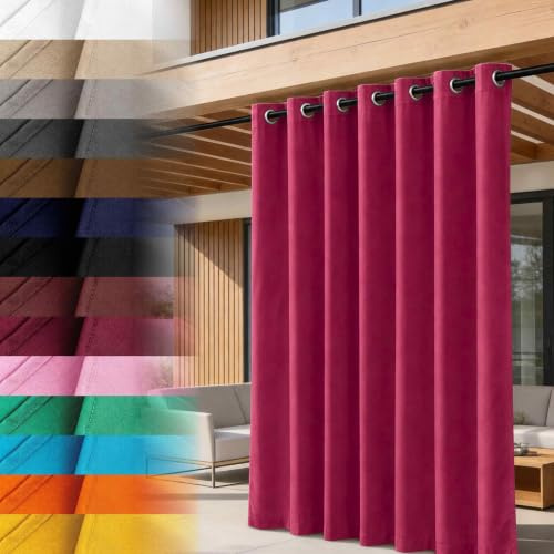 Lantigo Rideau Extérieur Rose Ancien 155x220 cm imperméable Anti-UV Jardin | Polyester Oxford 500D coupe-vent résistant aux UV · 220 cm pour pergola & pavillon profonds · 14 couleurs & 9 hauteurs