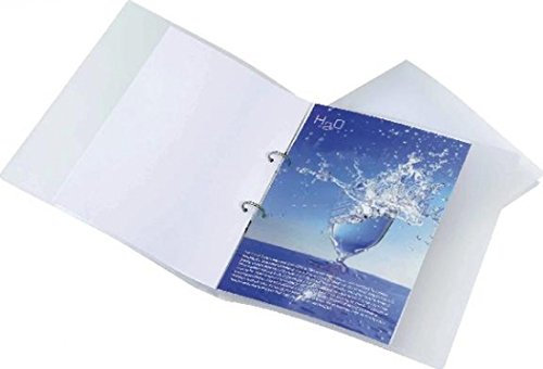 Rapesco 1045 ECO Ringbuch, 2 Ringe, 40mm Rücken, A4, Farblos Transparent, 10er Pack