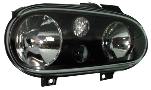 TYC Satz Scheinwerfer passgenau | kompatibel mit Volkswagen Golf IV 1998-2003 - Schwarz - exkl. Nebelscheinwerfer